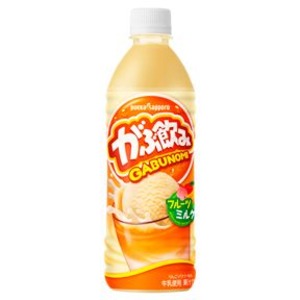 【まとめ買い】ポッカサッポロ がぶ飲み フルーツミルク 500ml ペットボトル 48本入り【24本×2ケース】