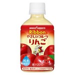 【まとめ買い】ポッカサッポロ Ribbon やさしいフルーツ りんご 280ml ペットボトル 24本入り（1ケース）