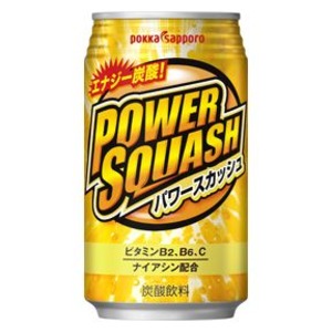 【まとめ買い】ポッカサッポロ パワースカッシュ 350ml 缶 24本入り（1ケース）