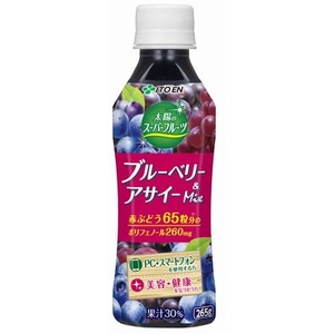 【まとめ買い】伊藤園 太陽のスーパーフルーツ ブルーベリー＆アサイーミックス PET 265ml×24本（1ケース）