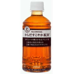 【まとめ買い】コカ・コーラ からだすこやか茶Ｗ （特定保健用食品/トクホ飲料） PET 350ml×24本（1ケース）【9月末までの期間限定】