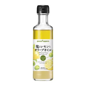 【まとめ買い】ポッカサッポロ 塩とレモンとオリーブオイル （180ml） 瓶 12本（1ケース）