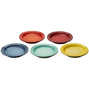 ル・クルーゼ （Le Creuset） ミニ・ラウンド・プレート（5枚入り） レインボー