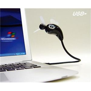 パソコンに繋ぐだけ USBミニ扇風機 USB扇風機 グリーン