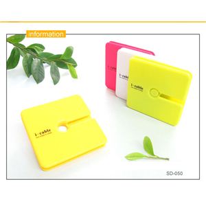 【化粧箱無】コードコントロール四角スッキリ持ち運ぶ♪ぐるぐるコード収納「One Man Wrap ホワイト