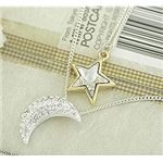 ネックレス bs009210 三日月と星の2連ネックレス