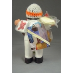 【エケコ人形15cm】ワイルーロのネックレス付、ホワイト（WHITE）VIVASスペシャル・バージョン（ペルー直輸入） - 拡大画像