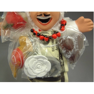 【エケコ人形15cm】ワイルーロのネックレス付、ホワイト(WHITE)VIVASスペシャル・バージョン(ペルー直輸入) 商品写真5