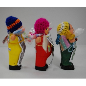 【エケコ人形10cmx1体】ミックス色 かわいい小さいサイズのミニエケコ人形（ペルー直輸入）【色指定不可】