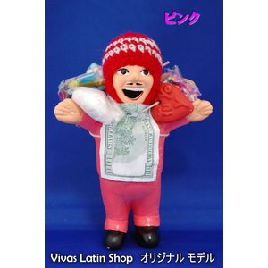 【エケコ人形15cm】【TYPE:1】ピンク色(桃色) 女性に人気!(ペルー直輸入) 商品写真2