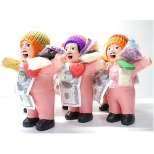 【エケコ人形15cm】桜・うすピンク色　女性に人気！★今だけ！ワイルーロの実　プレゼント中！（ペルー直輸入）