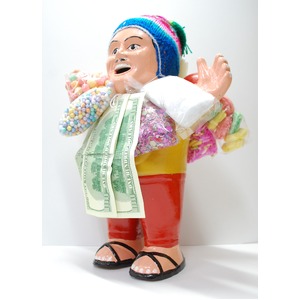 【特大エケコ人形35cm】ペルー製「現品・限定」ビッグサイズのエケコ人形です。商売繁盛の福  商品写真1