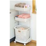 ランドリーボックス レクエア 3段バスケット