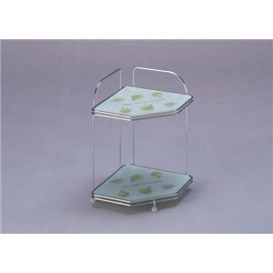 強化ガラス製コーナーラック