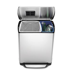 simplehuman（シンプルヒューマン） レックタンギュラーステップカン リサイクラー 46L ステンレス