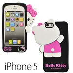 スケーター iPhone5ケース アイフォンケース シリコン ハローキティ ブラック かくれんぼ