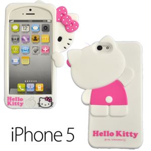 スケーター iPhone5ケース アイフォンケース シリコン ハローキティ ホワイト かくれんぼ