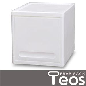 JEJ 収納ラック フラップラック 1段 テオス(Teos) 収納ケース ホワイト 商品画像