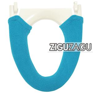 オカトー 便座カバー 洗浄便座用 ZIGUZAGU ブルー
