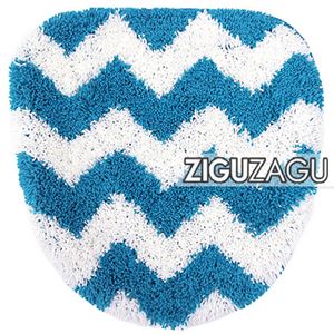 オカトー トイレフタカバー ZIGUZAGU 洗浄便座用 トイレカバー ブルー