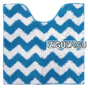 オカトー トイレマット 足元マット ZIGUZAGU ブルー