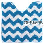 オカトー トイレマット 足元マット ZIGUZAGU ブルー