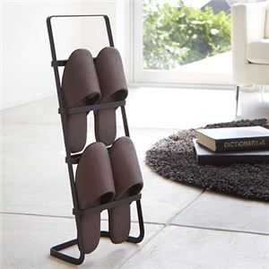 山崎実業 スリッパスタンド スマート ブラック