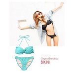 【再入荷のこりわずか!】2wayホルターorバンドゥー!Frontツイストビキニ(ブルー)