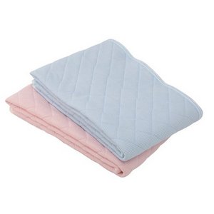 【西川産業】ひんやり♪敷きパッドシーツ（ピンク・シングル）《ニットワッフルタイプ》中国製/ひんやりクール