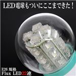 環境に優しい 省エネ低電力 E26規格G50サイズ FluxLED22灯電球 クールホワイト 1点