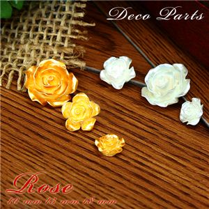 高級感たっぷり バラ ゴールド＆シルバー シルバー 18mm 1袋10入り