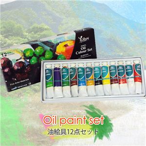 カバー力、乾燥時間ともに文句無しの滑らかな使い心地！油絵具12色セット 1点
