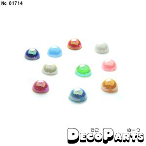 ABS樹脂 パール半球5mm 全10色 1袋500入り グリーン