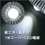 節電！消費電力少なくエコで経済的！ スーパーLED電球アルミレンズ E17 白 E17 1点