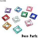 アクリル樹脂 ラインストーン四角20mm 全10色 50入り ライトピンク 1袋／50個入