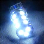 次世代型高輝度SMD-LED採用／18連LEDウエッジ球（白・青） 白／7440 1点