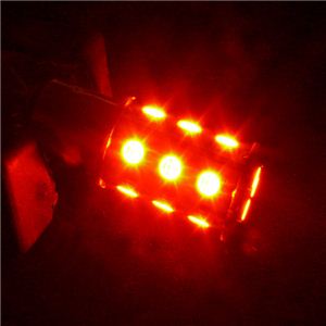 12V車用 高輝度SMD-LED採用 18連LEDダブル球 1157 各色（赤・黄） 赤／1157 1点 - 拡大画像