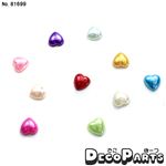 ABS樹脂 パールハート10mm 全10色 レッド （1袋200入り） 1セット