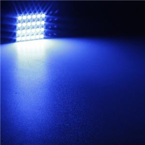 SMD LED搭載 ルーム球 SMD LED24連 5種アダプター付 （白・青・赤・黄・緑） 黄1点