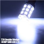 実質81個のLED！ T20D 3CHIPSMDLED27連ダブルウェッジ球 白 2個セット 1点