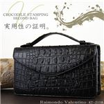 『Raimondo Valentino』 高級クロコ型押し スタンピングセカンドバッグ 1点