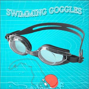 【新商品 夏に】水泳・ジム・フィットネスに最適！スイミングゴーグル／水中めがね／黒 水中メガネ 1点
