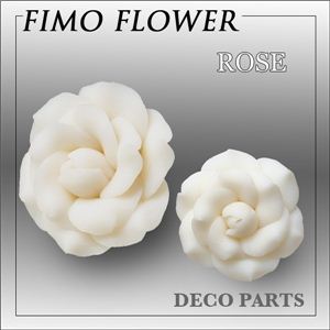 FIMO／フィモ バラのモチーフ デコパーツ 貼り付け用 クレイバラ<大> 5色【1袋／5入】 ブルー 【1袋／5入】