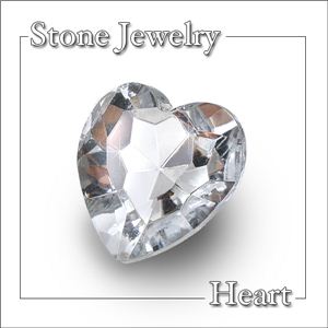 キラキラ ジュエリーストーン ハート デコ電 デコパーツ 27mm 9色【1袋／10入】 ピンク 【1袋／10入】
