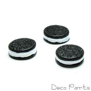 樹脂パーツ 黒チョコレートクッキー 【1袋／30入】 【1袋／30入】