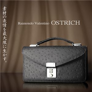 RaimondoValentino の新シリーズ オーストリッチ型押しミニセカンド 各色 ブラック