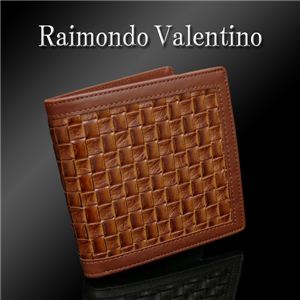 上品な編み込みメッシュ生地 Raimondo Valentino 折り財布 各色 茶
