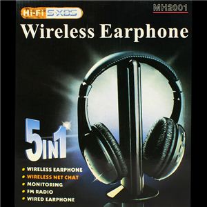 5in1 用途に合わせて使い方5タイプ！ワイヤレスヘッドホン 1セット