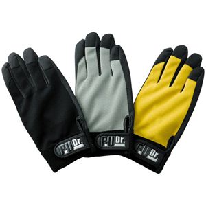 【合成皮革手袋】 PUドクター 1双入 × 10組セット 2970 イエロー Mサイズ