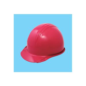 ヒサシ付ヘルメット チェリーレッド【使用区分】飛来落下物用・墜落時保護用・電気用 【5個セット】 BS-1